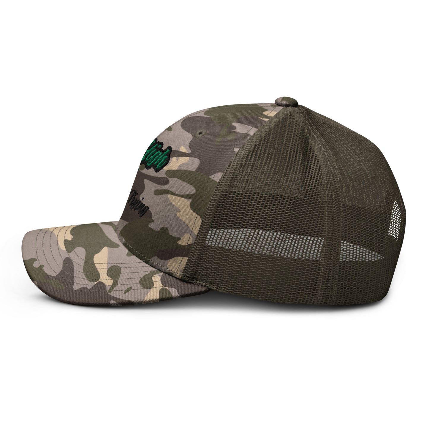 Fligh High or Stall Trying Camouflage Pilot Hat